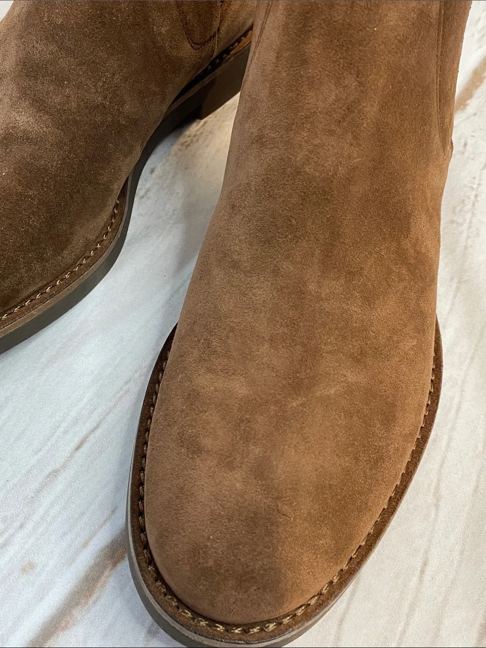 NEW Vince Men’s 7.5 Brown Suede Chelsea Boots Felix Classic